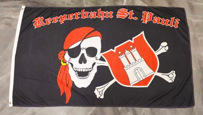 Fahne Flagge Reeperbahn St. Pauli - Pirat - 90 x 150 cm