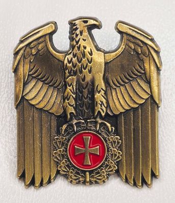 Pin Adler mit Eichenlaub und Kreuz - Reichsadler - Reichskanzlei - 3,5 x 3 cm