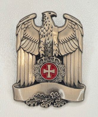 Pin Adler mit Eichenlaub und Banner - Reichsadler - Reichskanzlei - 4 x 3 cm