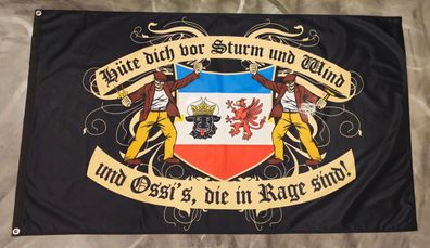 Premium Fahne Flagge Hüte dich - Mecklenburg Vorpommern - 90 x 150 cm