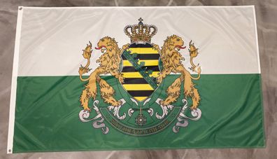 Premium Fahne Flagge Königreich Sachsen - 90 x 150 cm