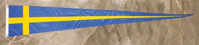 Premium Fahne Flagge Schweden Wimpel Langwimpel - 40 x 250 cm