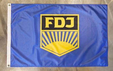 Premium Fahne Flagge DDR FDJ - Freie Deutsche Jugend - 60 x 90 cm