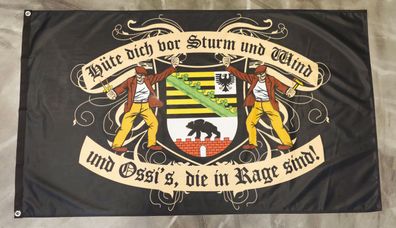 Premium Fahne Flagge Hüte dich - Sachsen Anhalt - 90 x 150 cm