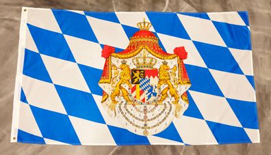 Fahne Flagge Königreich Bayern - 90 x 150 cm