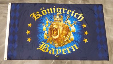 Fahne Flagge Königreich Bayern Löwe - 90 x 150 cm