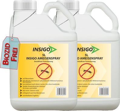 INSIGO 2x5L Ameisenspray Ameisenmittel gegen Ameisen Bekämpfung