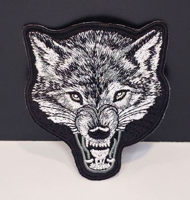 Aufnäher Aufbügler Patch Wolf - 7,5 x 9 cm