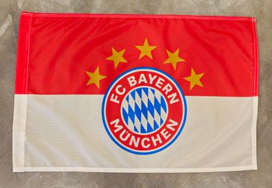 Fahne Flagge FC Bayern - Stockfahne mit Hohlsaumen - 40 x 60 cm