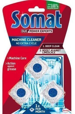 Somat Machine Cleaner, Reinigungstabs für Geschirrspüler, 3 x 20 g