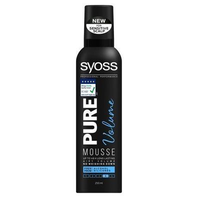 Syoss Pure Volume Haarschaum 250ml - Volumenstyling ohne Kompromisse