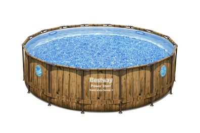 Power Steel™ Swim Vista Series™ Solo Pool ohne Zubehör Ø 488 x 122 cm, Holz-Optik