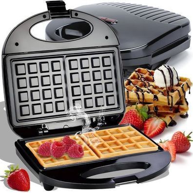 Waffeln maker 750 Watt Waffeleisen für traditionellefür 2 Belgische Schwarz Retoo