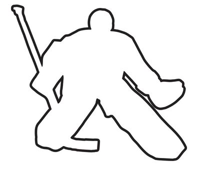 Aufkleber Eishockey Torwart I outline