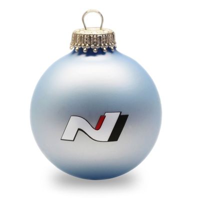 Original Hyundai Christbaumkugel N-Logo Weihnachtskugel Weihnachtsbaum blau HMD00625