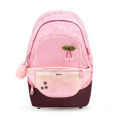 Belmil 2-IN-1 Schultasche & Gürteltasche 2-teilig "Cherry Blossom"