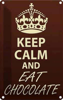 vianmo Blechschild 12x18cm Keep Calm And Eat Chocolate Deko Geschenk