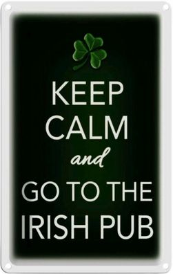 vianmo Blechschild 12x18cm Keep Calm And Go To Irish Pub Deko Geschenk