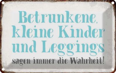 vianmo Blechschild 18x12cm Kinder Leggings Sagen Wahrheit Deko Geschenk