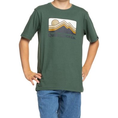 Quiksilver Kids T-Shirt Gradient Mountains forest - Größe: S/10