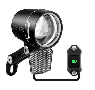 100 / 120 Lux E-Bike LED Scheinwerfer mit Fernlicht Alu Frontlicht für 8-48V