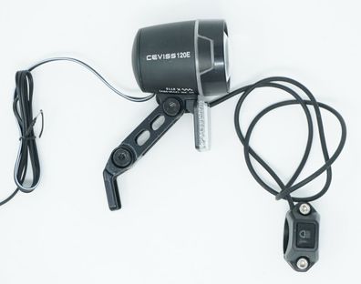 E-Bike LED Alu Scheinwerfer mit Fernlicht 100 / 120 Lux Lampe für 8 - 48 Volt