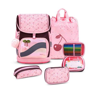 Belmil Smarty Plus Premium Schulranzen Set 4-teilig "Cherry Blossom"