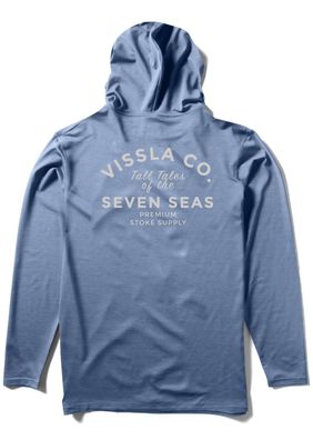 VISSLA Lycra Twisted Eco Hooded Ls dark heather - Größe: XL