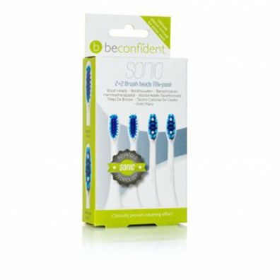 Beconfident Sonic Whitening & Regular Brush Heads White 2 + 2 Units