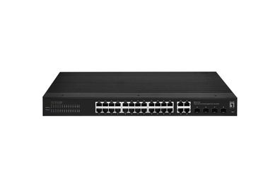 LevelOne Hilbert 28-Port Industrial Gigabit Smart Lite Switch, 24 x Gigabit RJ4... ->