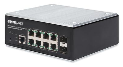 Intellinet 8-Port Gigabit PoE+ Web-Managed Industrie-Switch mit 2 SFP-Ports 240... ->