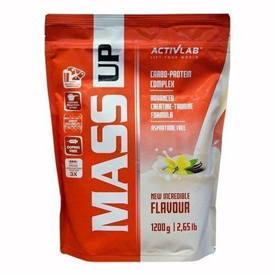 ActivLab Mass Up Vanille 1200g - Proteinreicher Weight Gainer