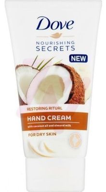 Dove Restoring Ritual Hand Cream, Kokosnuss & Mandelmilch, 75ml