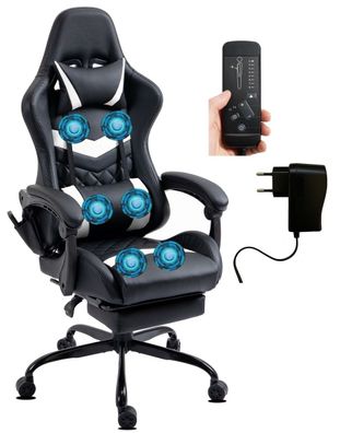 Delman Gaming Stuhl Bürostuhl Computerstuhl Massagefunktion Chef Sessel 0037