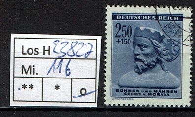 Los H23827: Böhmen & Mähren Mi. 116, gest