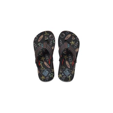 REEF Kids Flip Flop Little Ahi Glow neon beach - Größe in US/EU: 3/4 ;