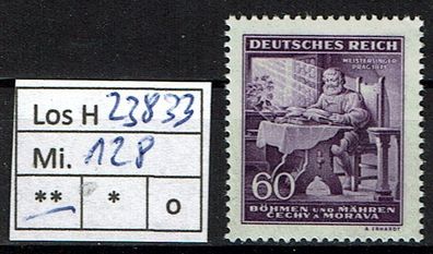 Los H23833: Böhmen & Mähren Mi. 128 * *