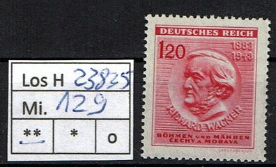 Los H23835: Böhmen & Mähren Mi. 129 * *