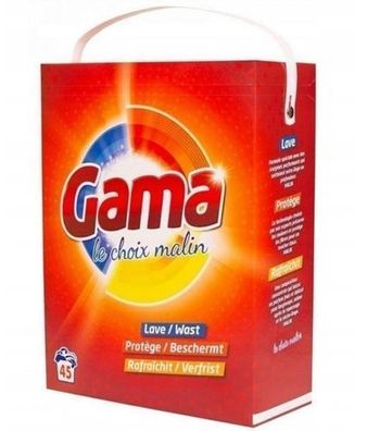 Gama, Colorwaschmittel für bunte Stoffe, 2,925 kg