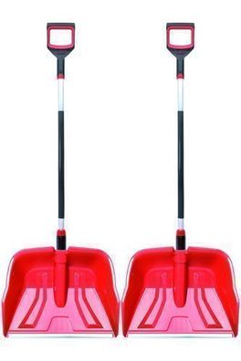 2x Schneeräumer Schneeschieber Profi Ergo 55cm rot stark Schaufeln