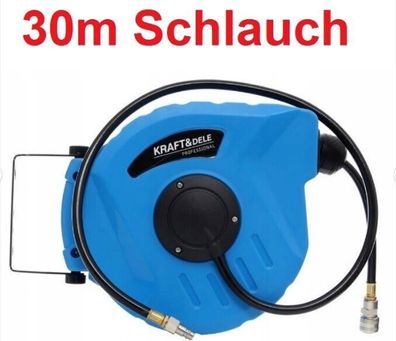 Druckluft Schlauchtrommel 30m Druckluftschlauch Automatik Schlauchaufroller