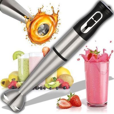 Stabmixer Hand Blender Mixer 1200W Silber Retoo