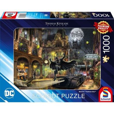 Thomas Kinkade Studios: DC - Batman Gotham City (schwarz, 1000 Teile)