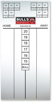 BULL'S Basic Marker Masterscoreboard, 30 x 60 cm / Inhalt 1 Stück