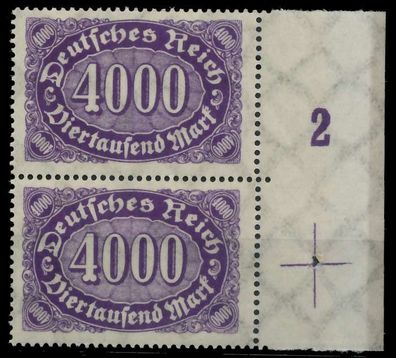 Deutsches REICH 1922 INFLA Nr 255 postfrisch SENKR PAAR X820856