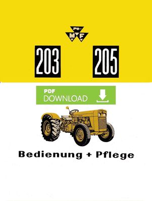 Betriebsanleitung Massey Ferguson MF 203 - 205 Baumaschine