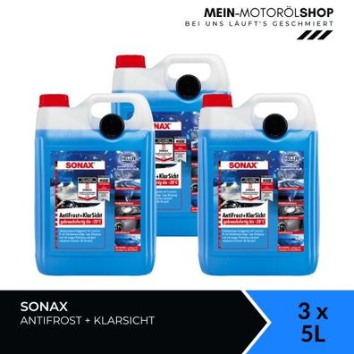 Sonax Antifrost + Klarsicht gebrauchsfertig bis -20°C 3x5 Liter