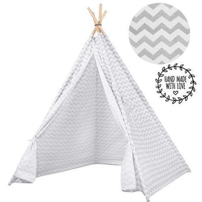 Tipi Kinder Zelt Wigwam Indianerzelt Spielzelt Spielhaus Baumwolle 160x120x100 cm