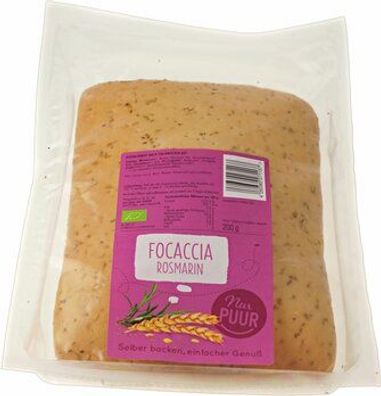 Nur Puur 6x Focaccia Rosmarin, 1 Stück 200g