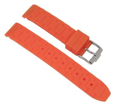 Jacques Lemans Rome Sports | Ersatzband 18mm Silikon orange 1-1623G